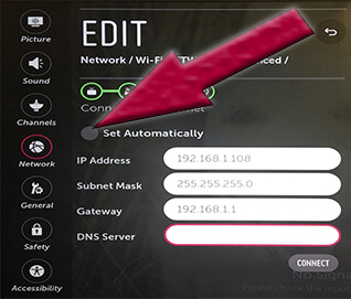 LG Smart TV webOS - DNS Server