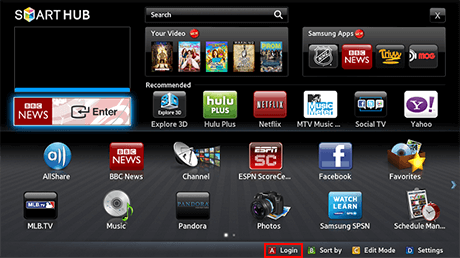 Samsung Smart TV - Smart Hub 2011 года