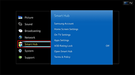 Samsung Smart TV - Smart Hub